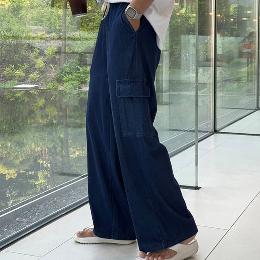 Summer Denim Cargo Pants