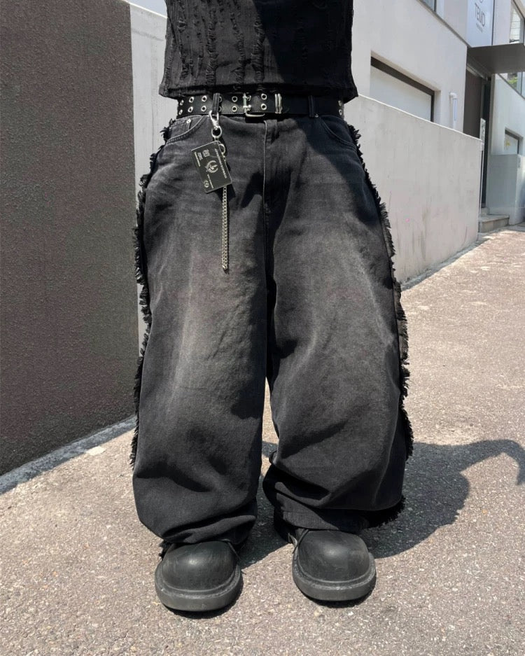 100% Cotton Line Wide Pants