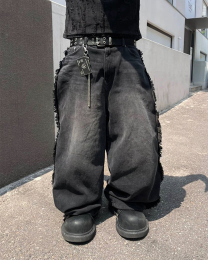 100% Cotton Line Wide Pants