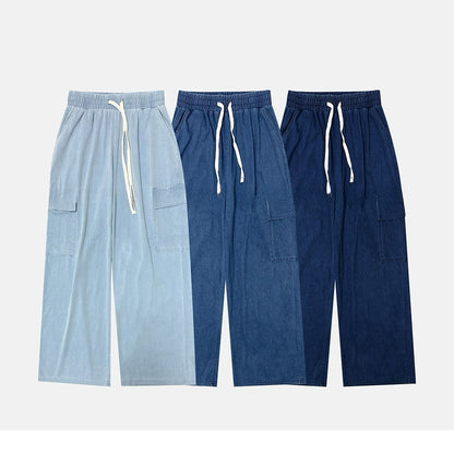 Summer Denim Cargo Pants