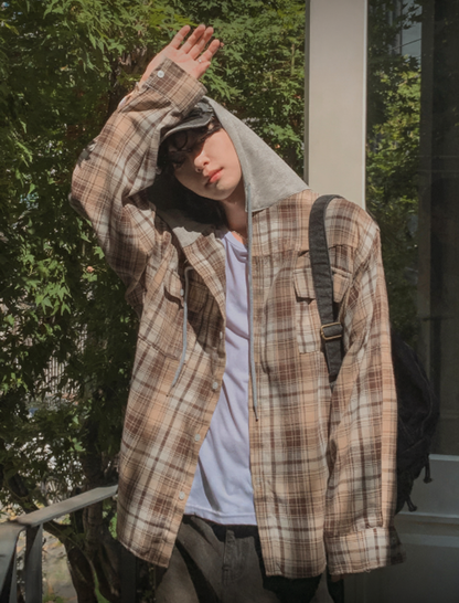 Street Checked Hoodie