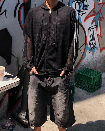 Net Hoodie Jacket